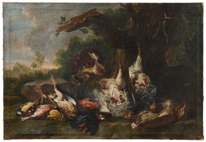 《猎犬与死鸟在树脚下》扬·菲特(Jan Fyt)画作