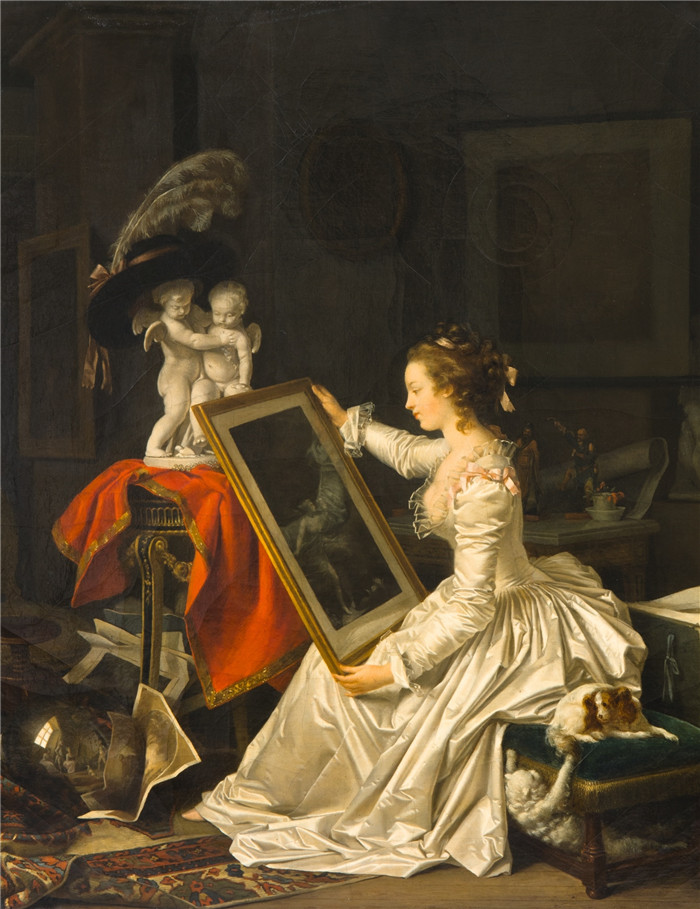 《有趣的学生》玛格丽特·热拉尔（Marguerite Gérard）的画作-Fragonard et Gérard - L'élève intéressante