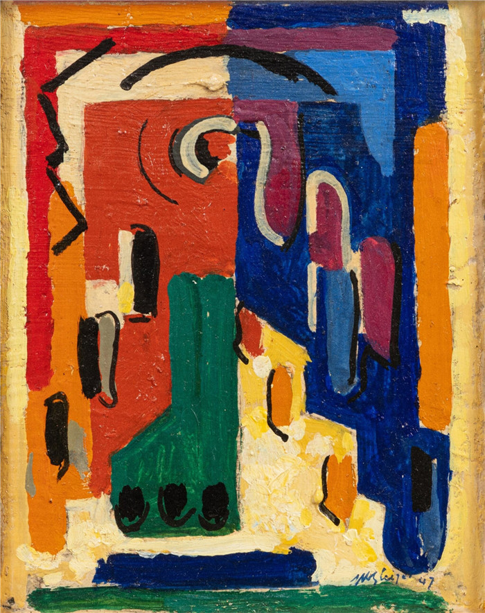 《组成或结构》阿尔伯特·格列玆(Albert Gleizes)的画作-Composition ou Construction