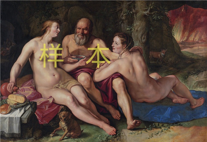 《罗得和他的女儿们》亨德里克·戈尔齐乌斯（Hendrik Goltzius）-Lot and his Daughters