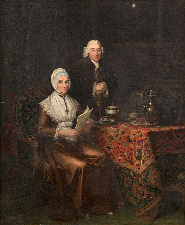 玛格丽特·热拉尔（Marguerite Gérard）的画作-阿尔托先生和夫人肖像