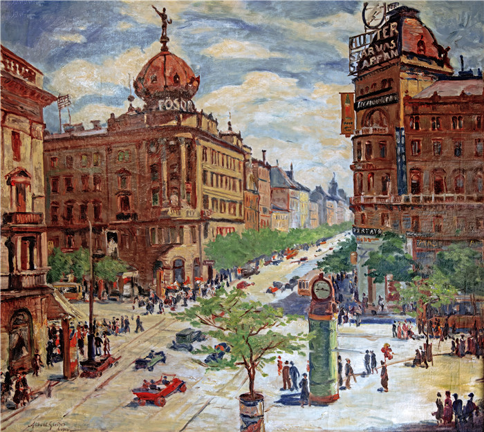 《布达佩斯的景色》阿尔伯特·格列玆（Albert Gleizes）的画作- Vue de Budapest par Albert Gleizes