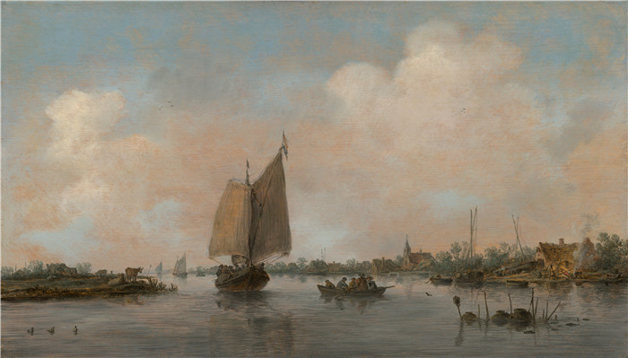 范·高恩(Jan van Goyen)画作-江景  River View