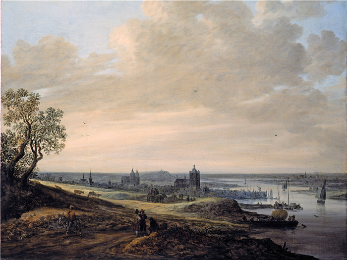 《阿恩海姆全景景观》范·高恩(Jan van Goyen)画作-Panorama Landscape with a View of Arnheim