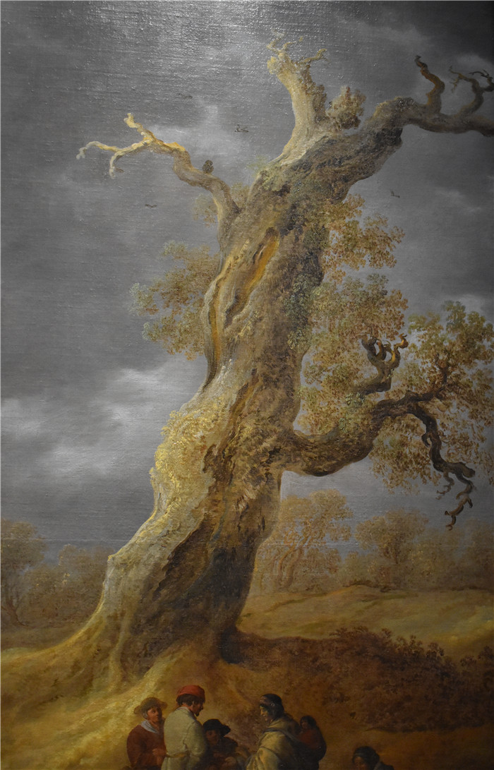 《被击倒的橡树》范·高恩(Jan van Goyen)画作-Le Chêne foudroyé ou la diseuse de bonne aventure 03