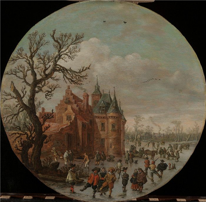 《冬季》范·高恩(Jan van Goyen)画作- Winter Rijksmuseum