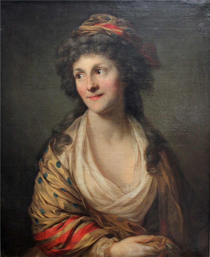 《安娜·玛丽·雅各宾伯爵夫人》安东·格拉夫(Anton Graff)的画作-1790 Graff Anna Marie Jacobine Körner anagoria