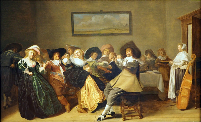 德克·哈尔斯（Dirck Hals）的画作-松散的一群人Lockere Gesellschaft
