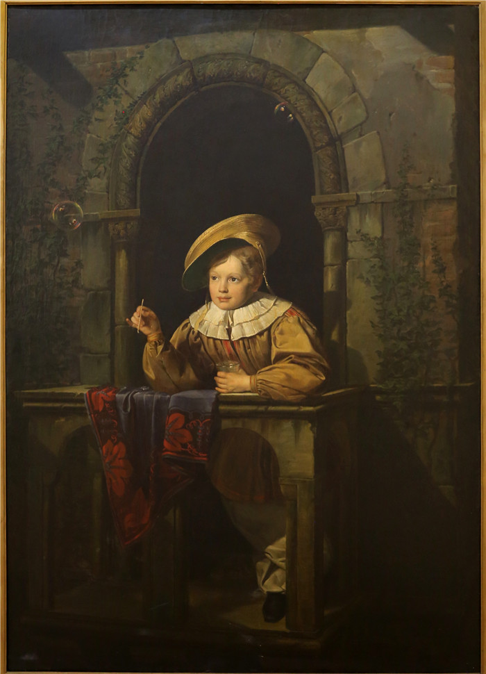 《肥皂泡》弗朗西斯科·海耶兹（ Francesco Hayez）- bolle di sapone, 01