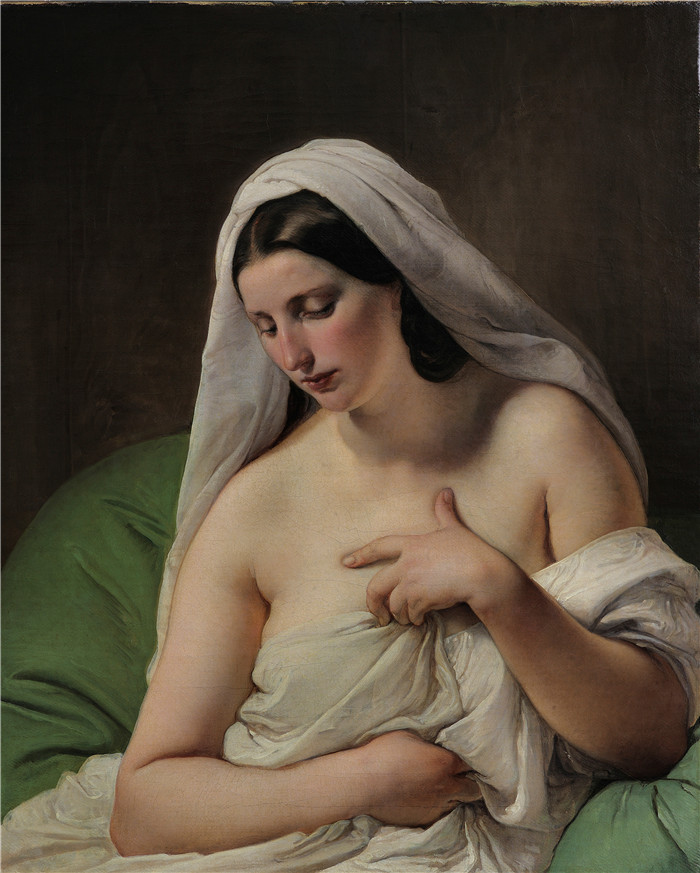 弗朗西斯科·海耶兹（ Francesco Hayez）-《奥塔利克》The Odalisque, 1839