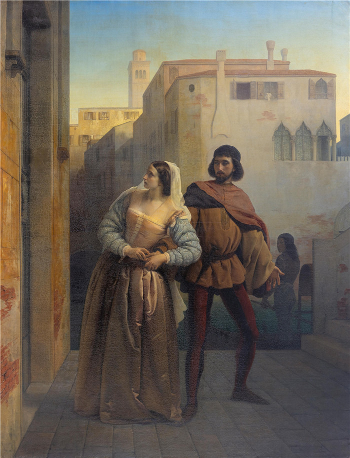 《比安卡·卡佩洛逃离》弗朗西斯科·海耶兹（ Francesco Hayez）-Flucht der Bianca Capello aus Venedig