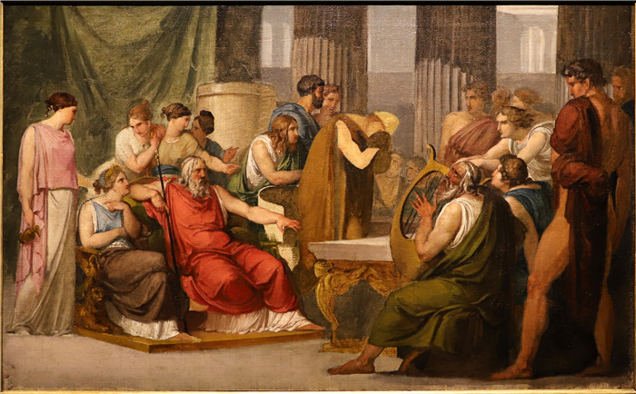 弗朗西斯科·海耶兹（ Francesco Hayez）-阿尔基诺宫廷的路易斯ulisse alla corte di alcinoo, 1813年