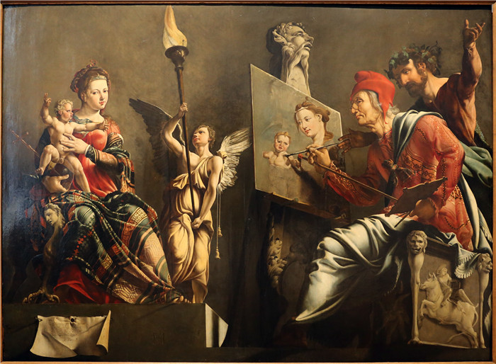 马腾·范·海姆斯凯克（Maerten van Heemskerck）作品-圣路加画圣母像