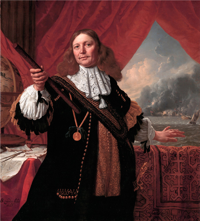 van der Helst画作-海军上将约翰·德·利夫德 Vice Admiral Johan de Liefde