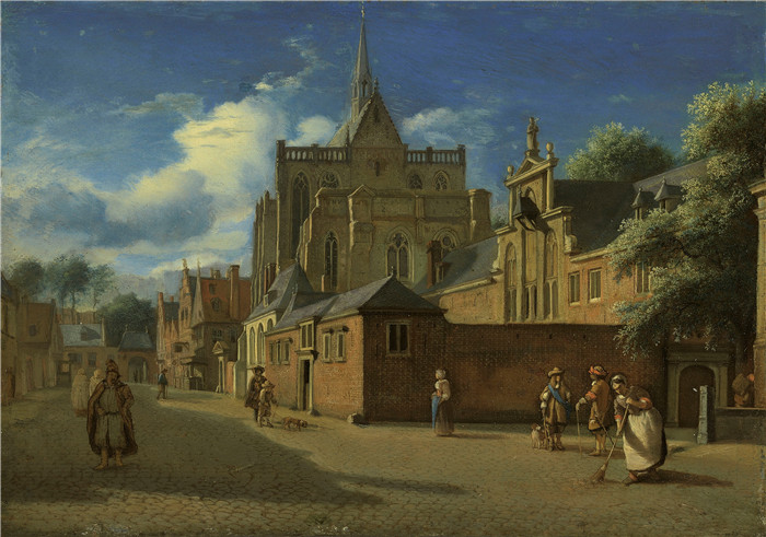 扬·范德·海登（Jan van der Heyden）画作-Dom and Domhof