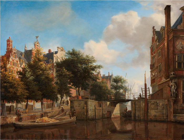 扬·范德·海登（Jan van der Heyden）画作-阿姆斯特丹的城市景观
