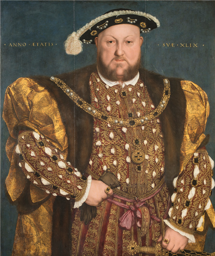 汉斯·霍尔拜因(Hans Holbein the Younger)画作-亨利八世Henry VIII