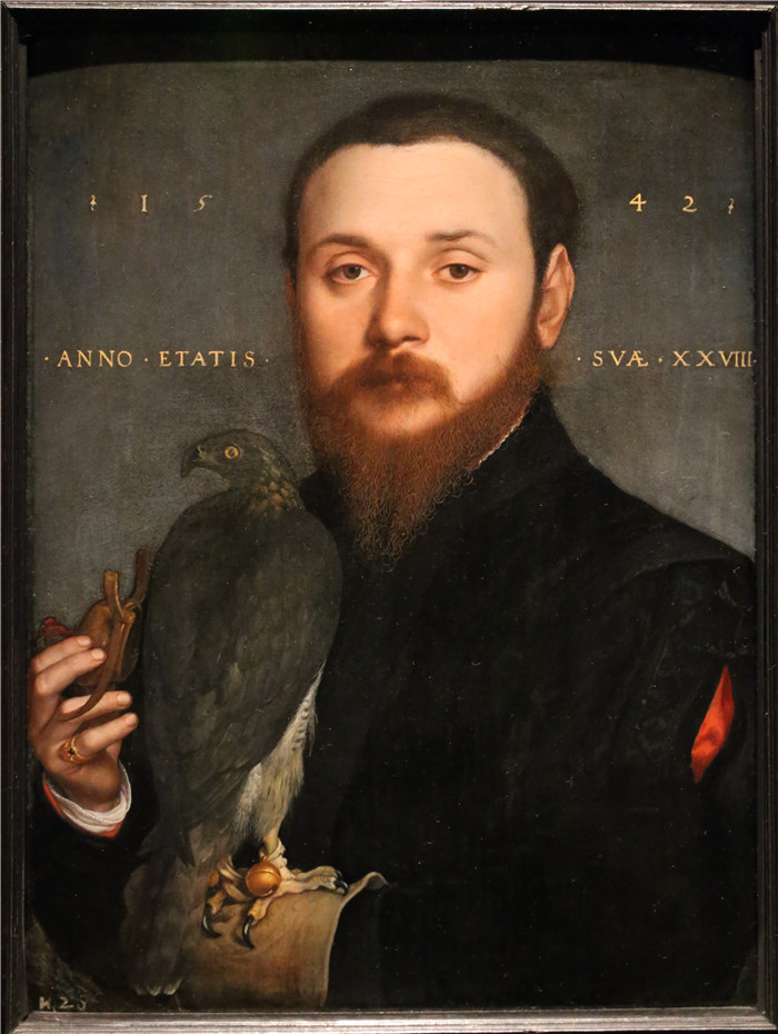 戴鹰的贵族肖像 ritratto di nobiluomo con falcone, 1542