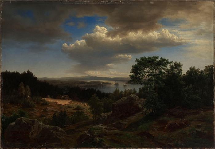 《芬兰景观》维尔纳·霍姆伯格（Werner Holmberg）的画作-Suomalainen maisema