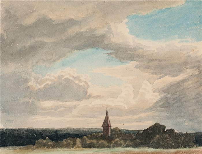 维尔纳·霍姆伯格（Werner Holmberg）的画作-奥登塔尔景观中的斜坡