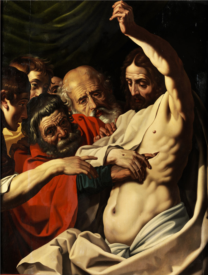 《怀疑的托马斯》亚伯拉罕·詹森斯（Abraham Janssens）画作-The Doubting Thomas