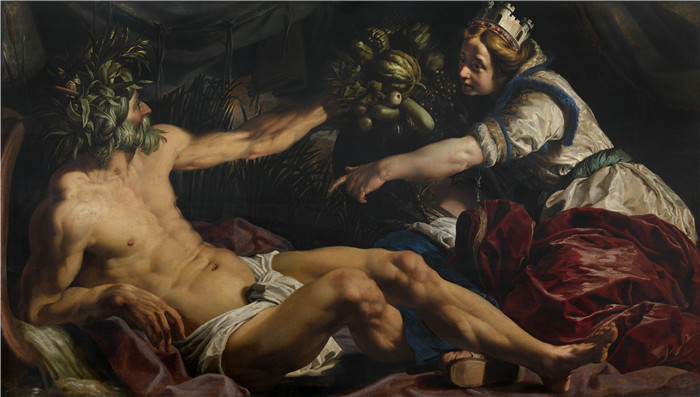 《斯卡尔迪斯和安特卫普》亚伯拉罕·詹森斯（Abraham Janssens）画作-Scaldis en Antverpia, (1609),