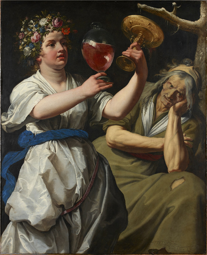 《欢乐与忧郁的寓言》亚伯拉罕·詹森斯（Abraham Janssens）画作-Allegory of Joy and Melancholy 