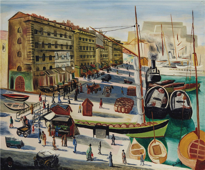 莫伊斯·基斯林（Moïse Kisling）的画作-马赛marseille