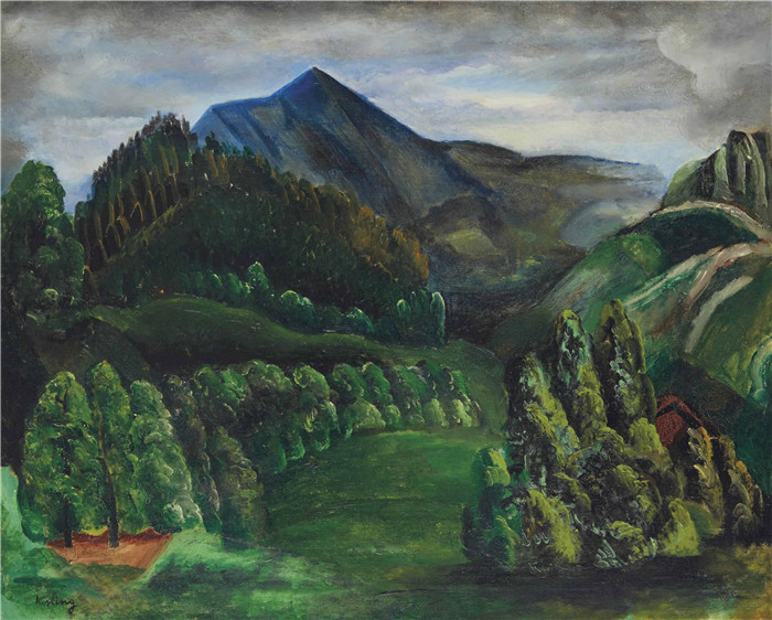 莫伊斯·基斯林（Moïse Kisling）的画作-景观 paysage