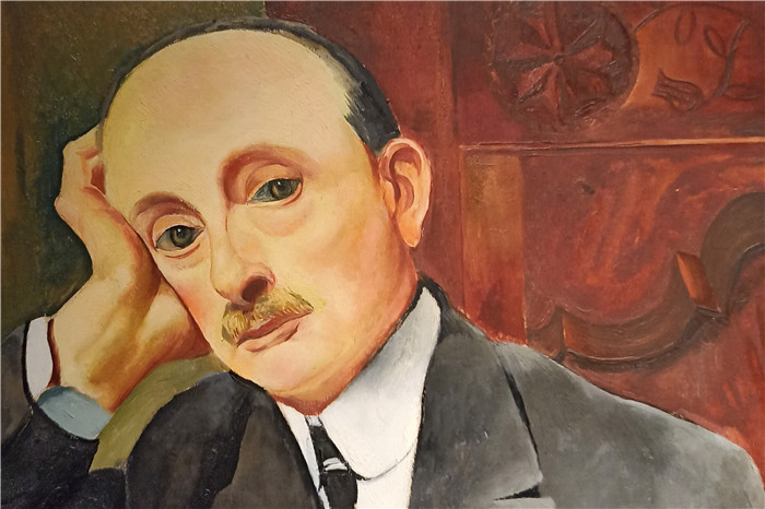 莫伊斯·基斯林（Moïse Kisling）的画作-人的肖像Portrait d'homme (Jonas Netter) -  , 1920