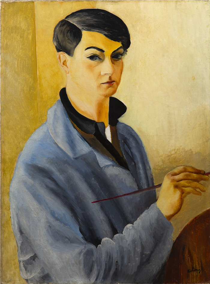 莫伊斯·基斯林（Moïse Kisling）的画作-自动移植-Autoportret