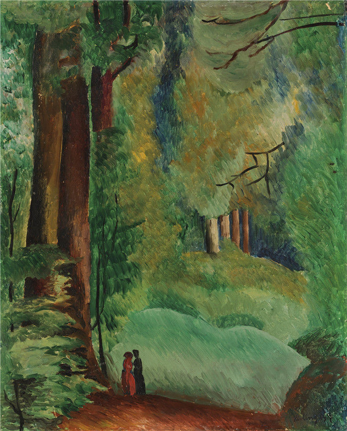 莫伊斯·基斯林（Moïse Kisling）的画作-基斯林市 kisling ville-davray