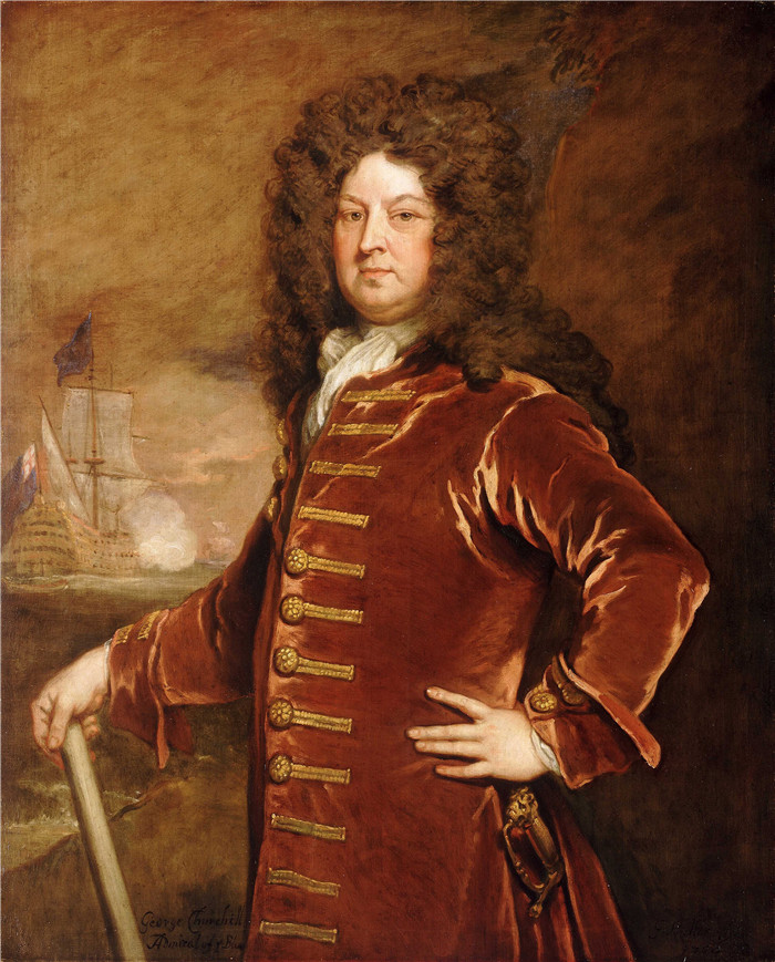 戈弗雷·克内勒（Godfrey Kneller）油画-乔治·丘吉尔海军上将 Admiral George Churchill (1654-1710)