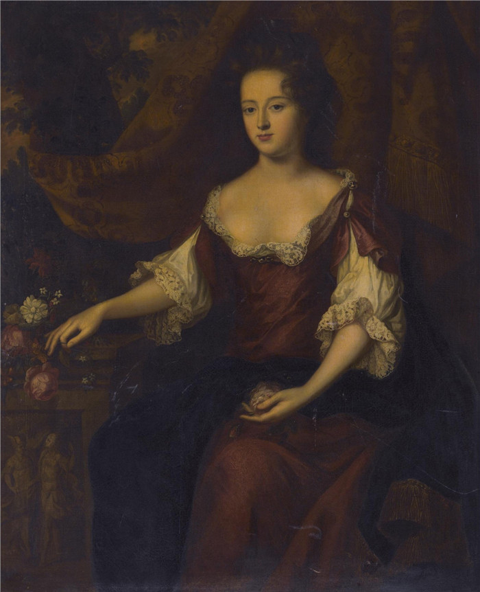 戈弗雷·克内勒（Godfrey Kneller）油画-一位女士的肖像