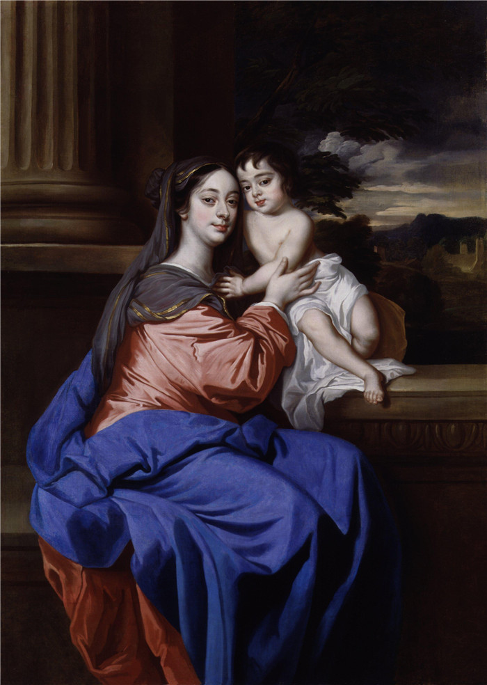 彼得·莱利(Peter Lely)画作-克利夫兰公爵夫人和她的儿子