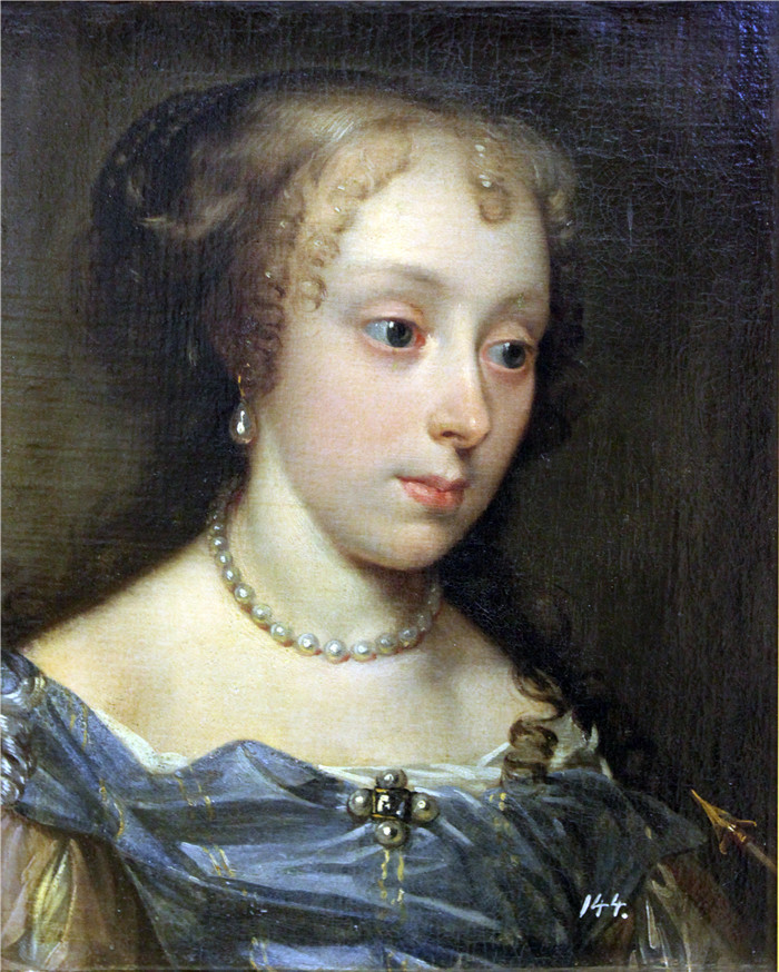 彼得·莱利(Peter Lely)画作-利利为一位女子画了肖像1670年