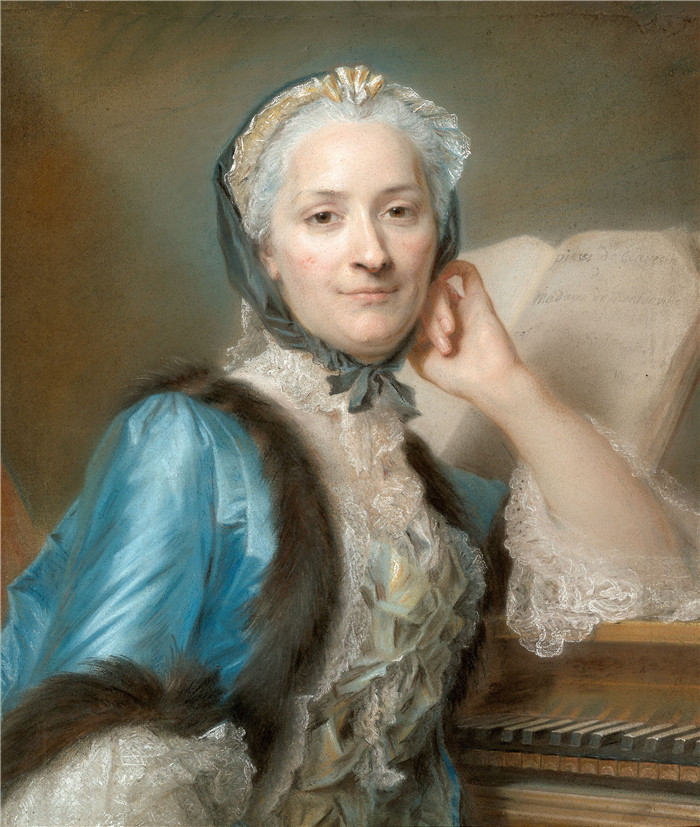 莫里斯·昆汀·德拉图尔（ Maurice Quentin de La Tour）画作-Anne Jeanne Cassanéa de Mondonville, née Boucon