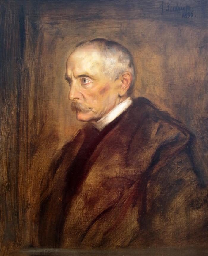 Franz von Lenbach的画作-克洛维希在霍亨洛赫席林斯夫斯特