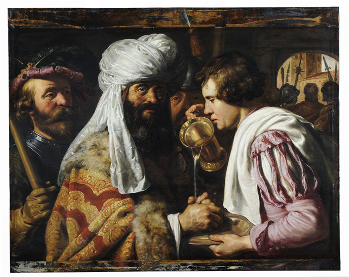 扬·利文斯（Jan Lievens）画作-彼拉多洗手Pilate Washing his Hands