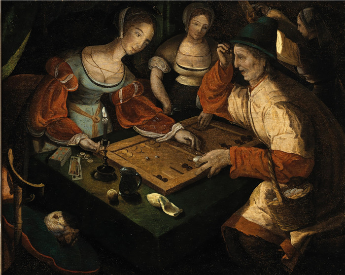卢卡斯·范·莱登（Lucas van Leyden）作品-双陆棋玩家Backgammon Players