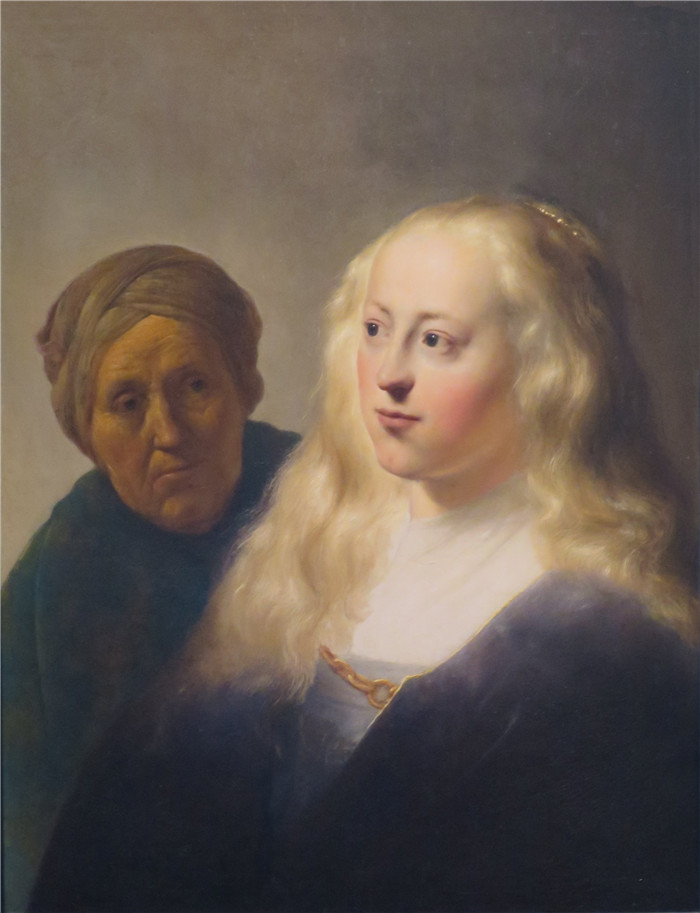 扬·利文斯（Jan Lievens）画作-年轻女子和老女仆