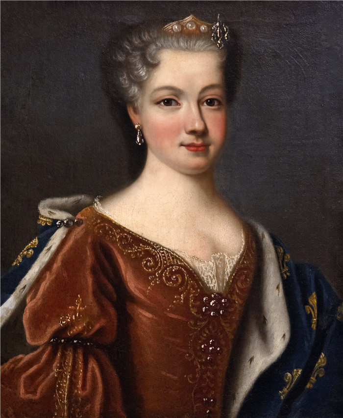 让-巴蒂斯特·范洛（Jean-Baptiste van Loo）画作-轻的Marie Lesczynska肖像Portrait de Marie Lesczynska jeune