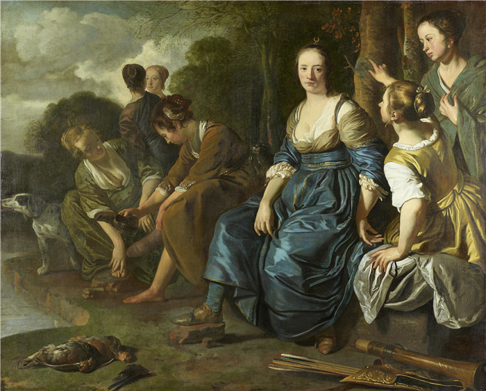雅各布·范·卢（Jacob van Loo）画作-戴安娜与仙女 Diana and the Nymphs