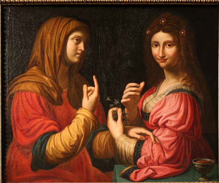 贝纳迪诺·路易尼（Bernardino Luini）画作-谦虚与虚荣 modestia e vanità