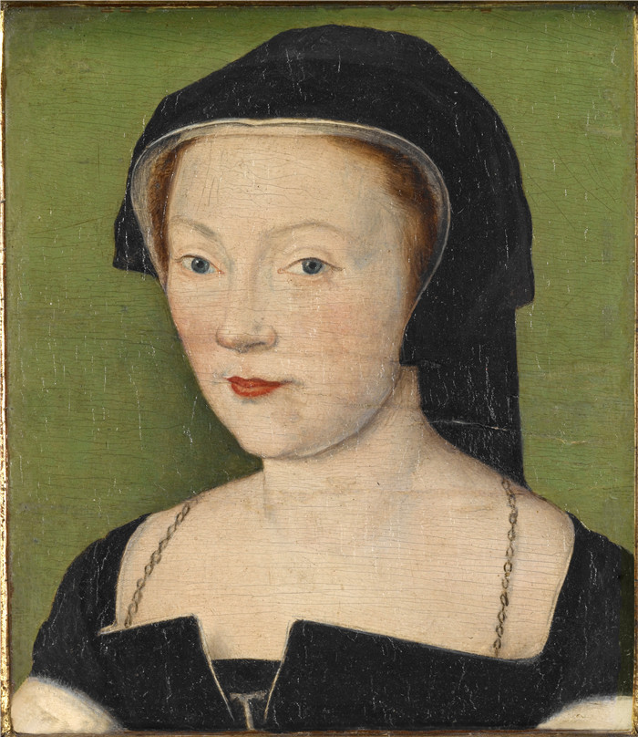 《玛丽·德·吉斯肖像》柯奈·德·里昂（Corneille de Lyon）画作-Portrait of Marie de Guise