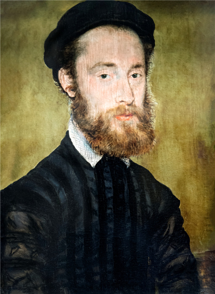 柯奈·德·里昂(Corneille de Lyon)画作-肖像Portrait d'homme (vers 1560)