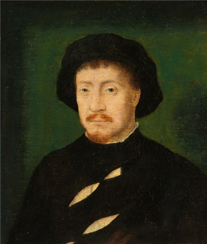 《男人的肖像》柯奈·德·里昂(Corneille de Lyon)画作-Portret van een man