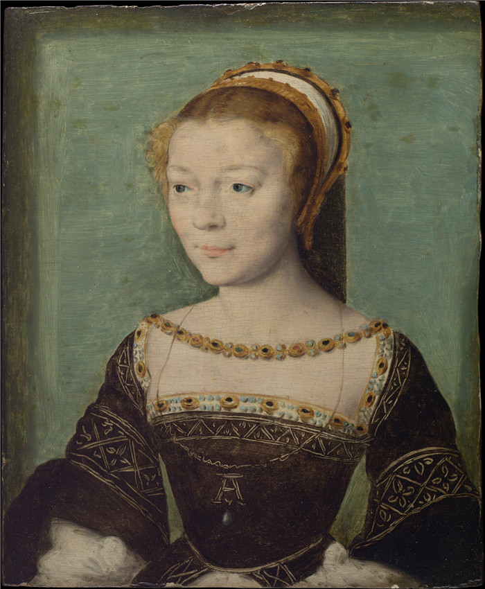 柯奈·德·里昂(Corneille de Lyon)画作-安妮·德·皮塞勒(Anne de Pisseleu (1508–1576)