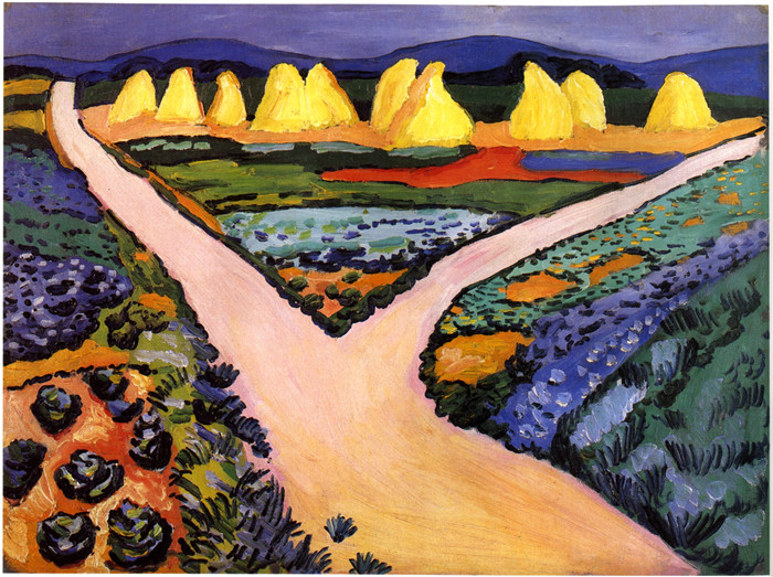 奥古斯特·麦克（August Macke）画作-杰穆塞费尔德gemuesefelder