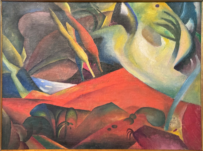 《萨尔桥》奥古斯特·麦克（August Macke）画作-Saarbrücken, Moderne Galerie, , der Sturm